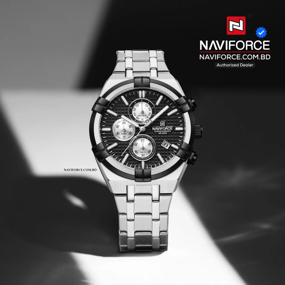 Naviforce 8042 CH - Sliver Black - Image 1