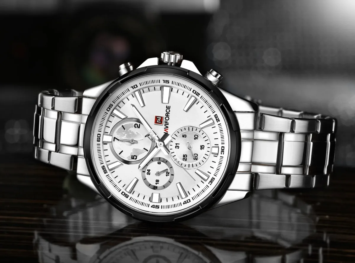 Naviforce 9089 CH - Silver - Image 4