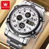 Olevs 1106 CH - Silver White For Men
