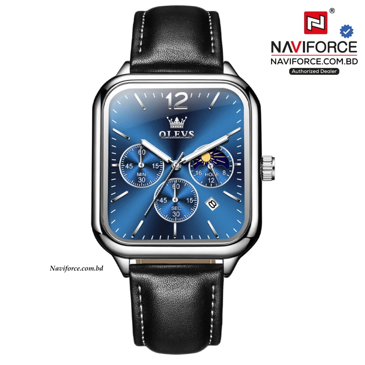 Olevs 9914 L - Black Blue For Men - Image 1