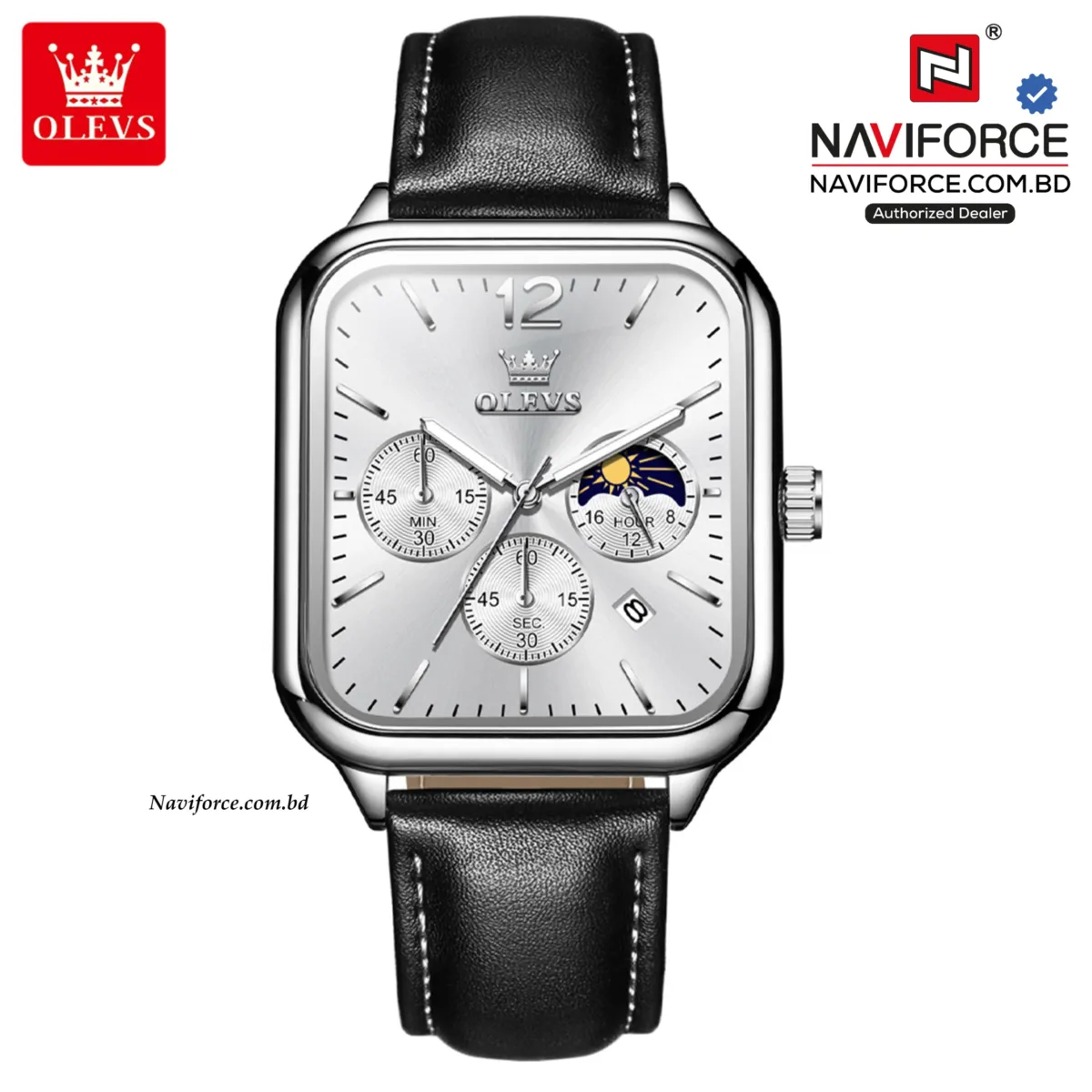 Olevs 9914 L - Black White For Men - Image 1