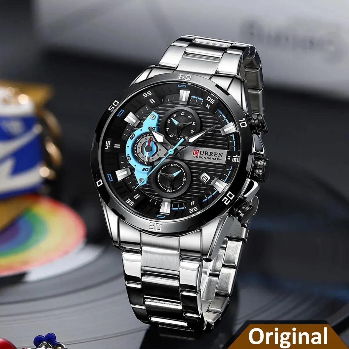 Curren 8402 - Silver Black - Image 1