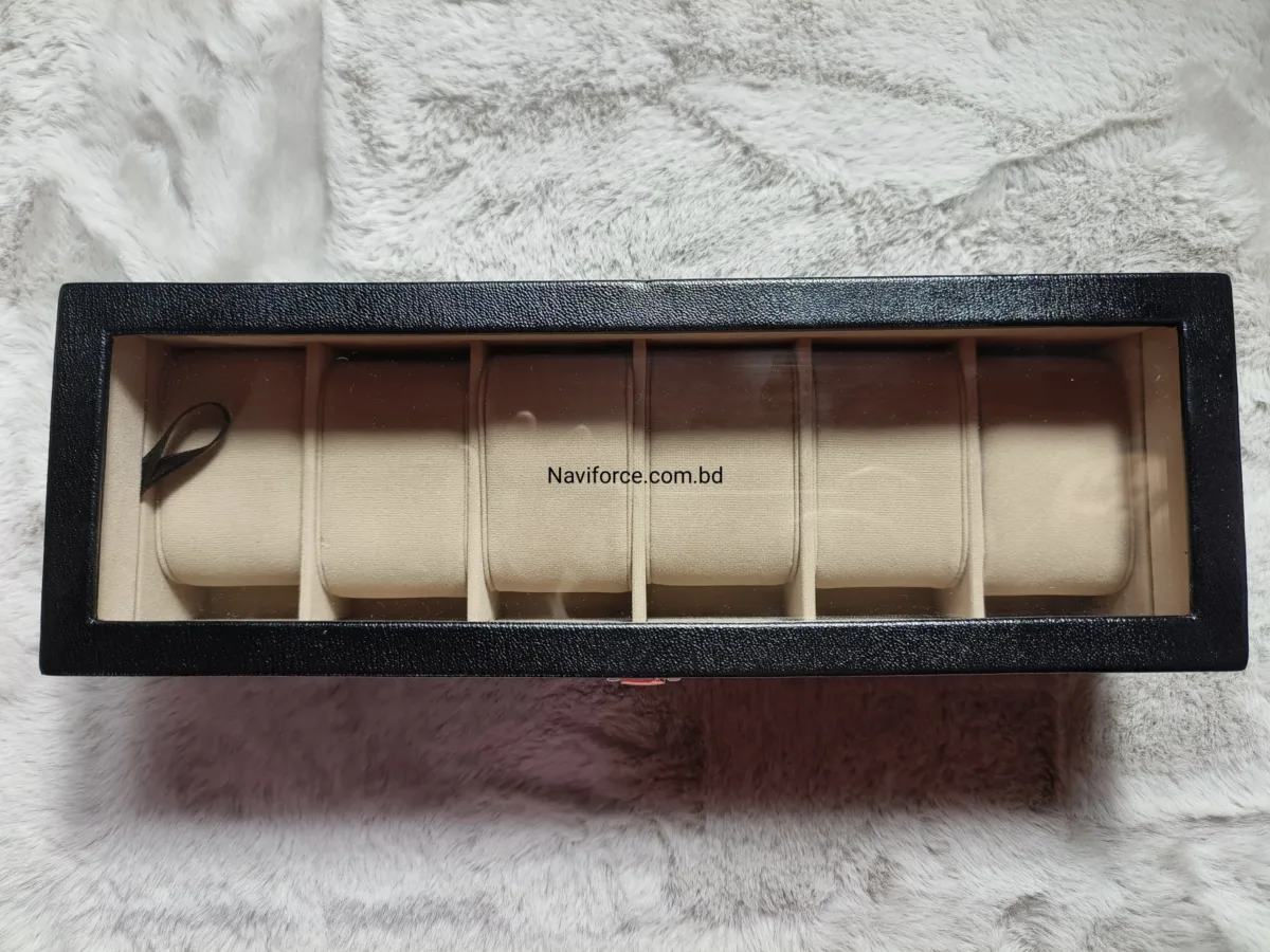 Watch Display Case Box - 6 Slots Black - Image 3