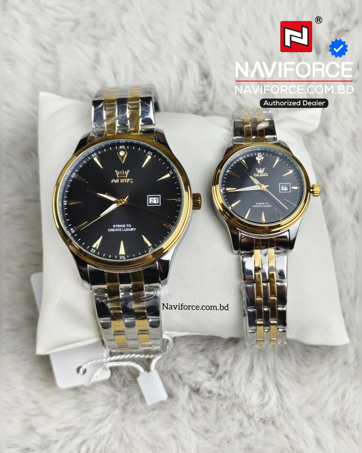Olevs 5598 Couple - Black Gold - Image 4