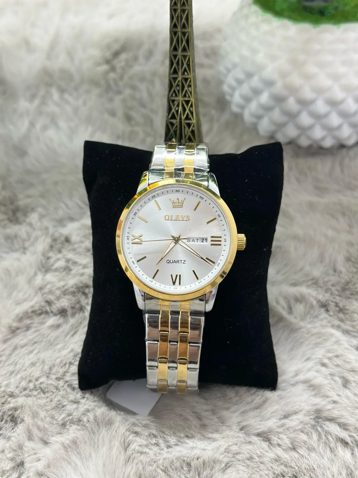 Olevs 5550 CH For Men - Silver Gold White - Image 2