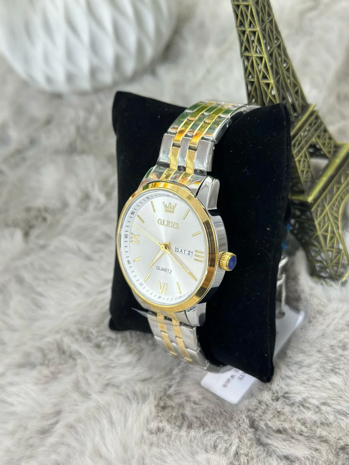 Olevs 5550 CH For Men - Silver Gold White - Image 3