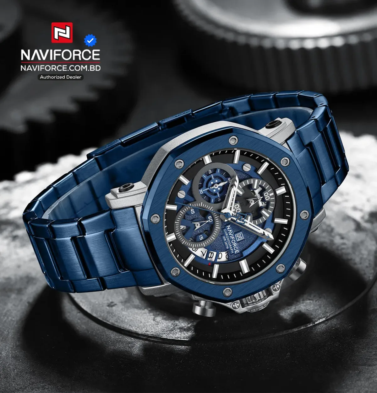 Naviforce 8065 CH - Blue For Men - Image 2