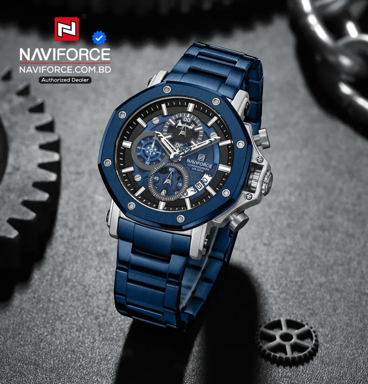 Naviforce 8065 CH - Blue For Men - Image 8