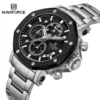 Naviforce 8065 CH - Silver Black For Men