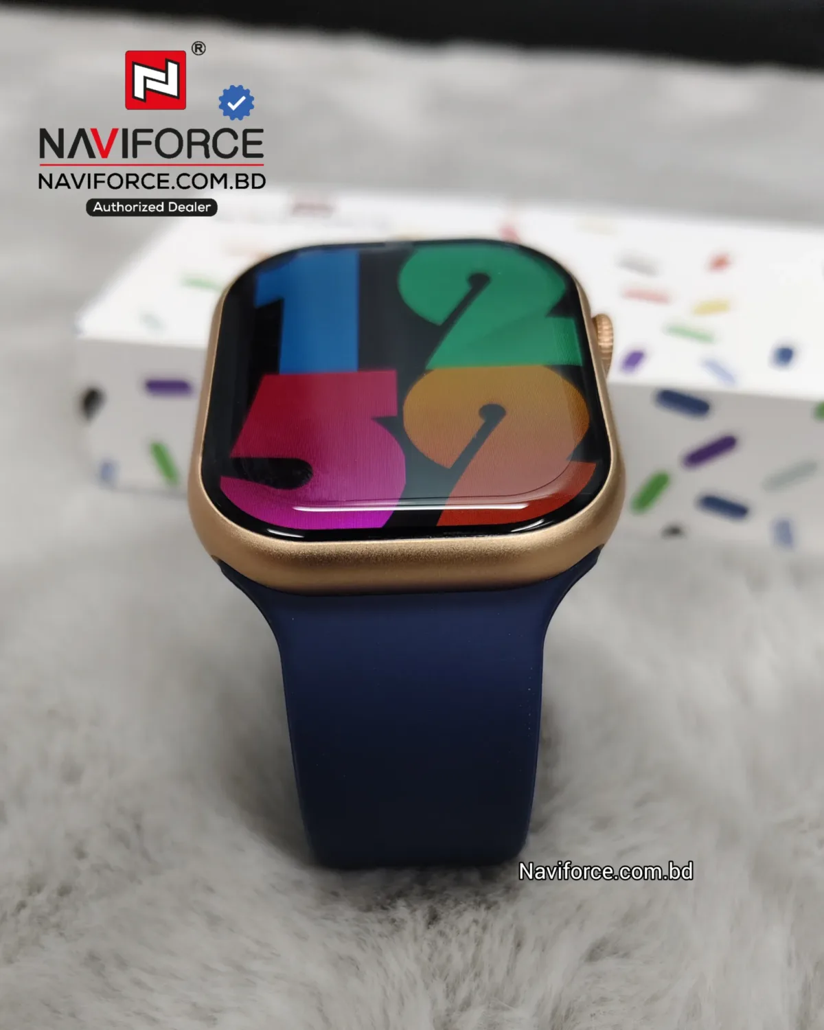 Naviforce NT14 Smart Watch - Blue Gold - Image 3