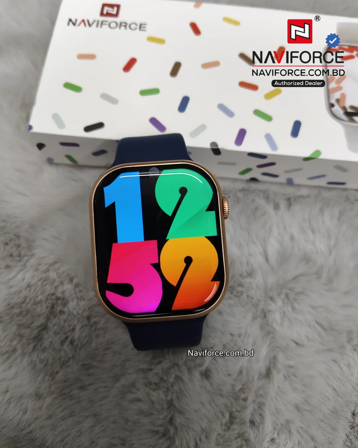 Naviforce NT14 Smart Watch - Blue Gold - Image 4