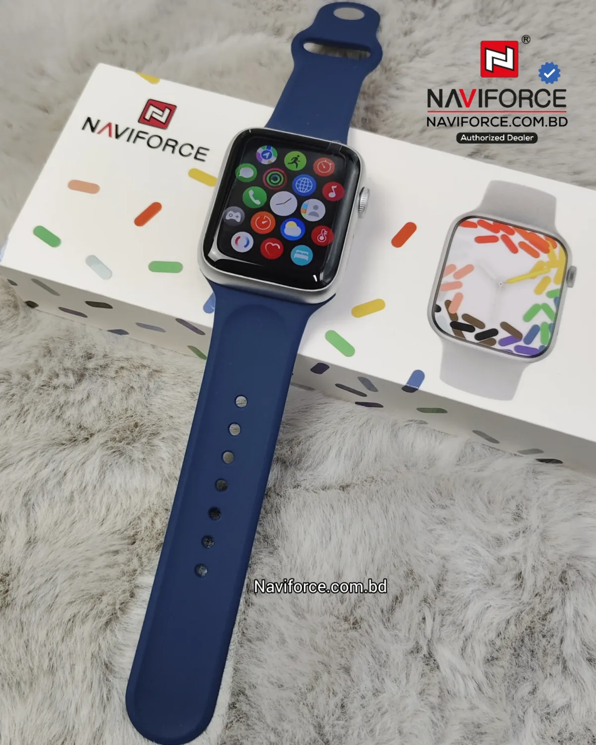 Naviforce NT 15 Smart Watch - Blue Silver - Image 4