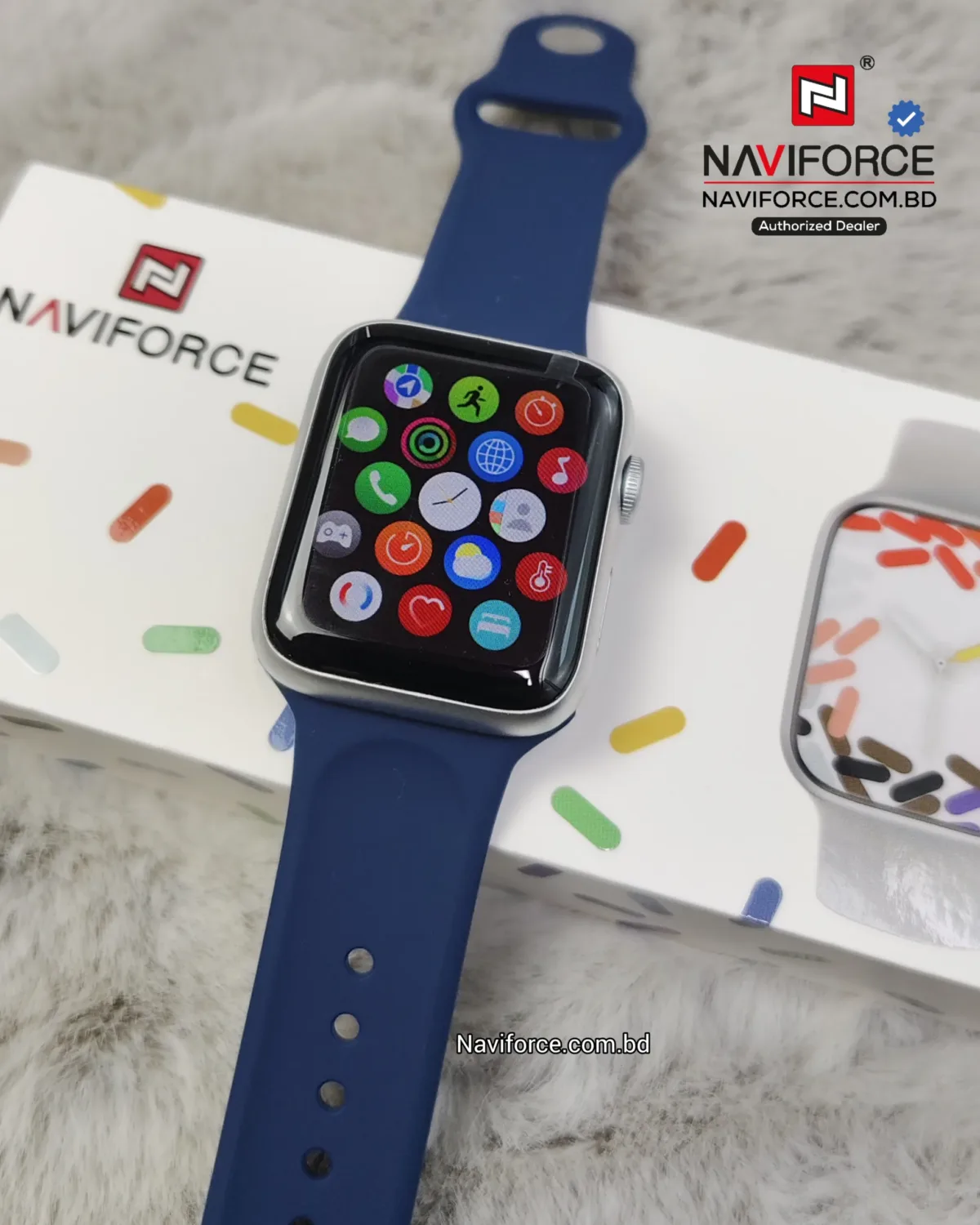 Naviforce NT 15 Smart Watch - Blue Silver - Image 1