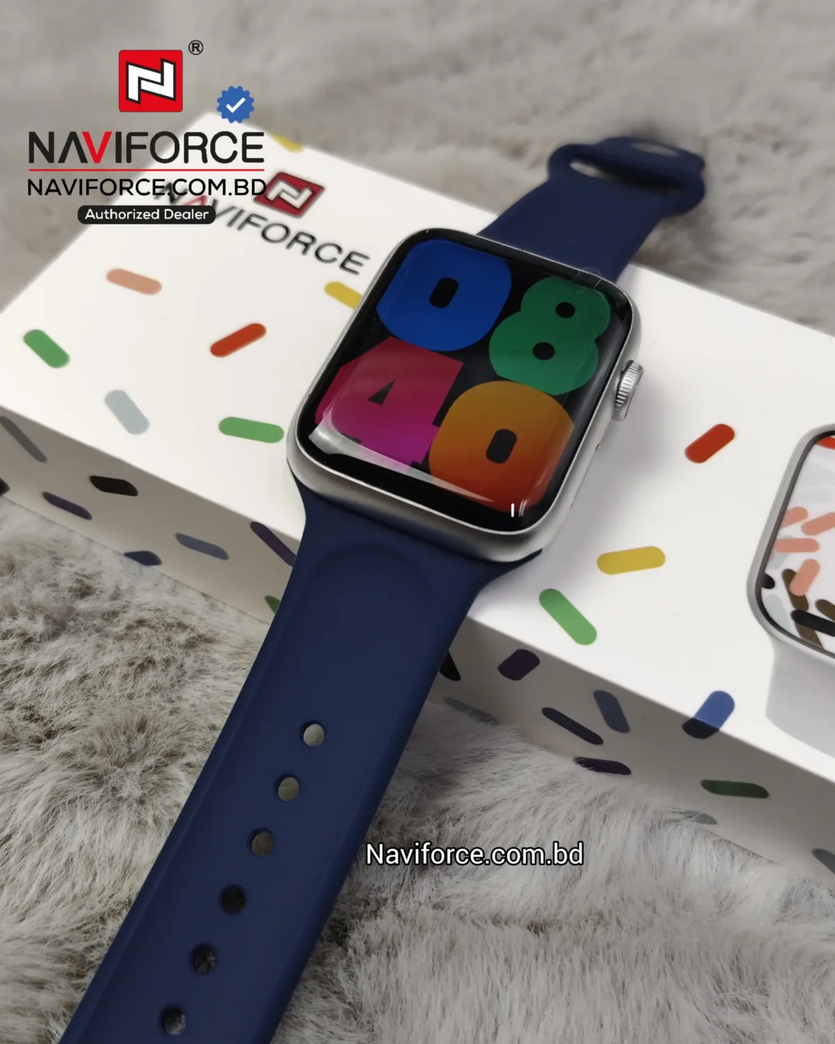 Naviforce NT 15 Smart Watch - Blue Silver - Image 3