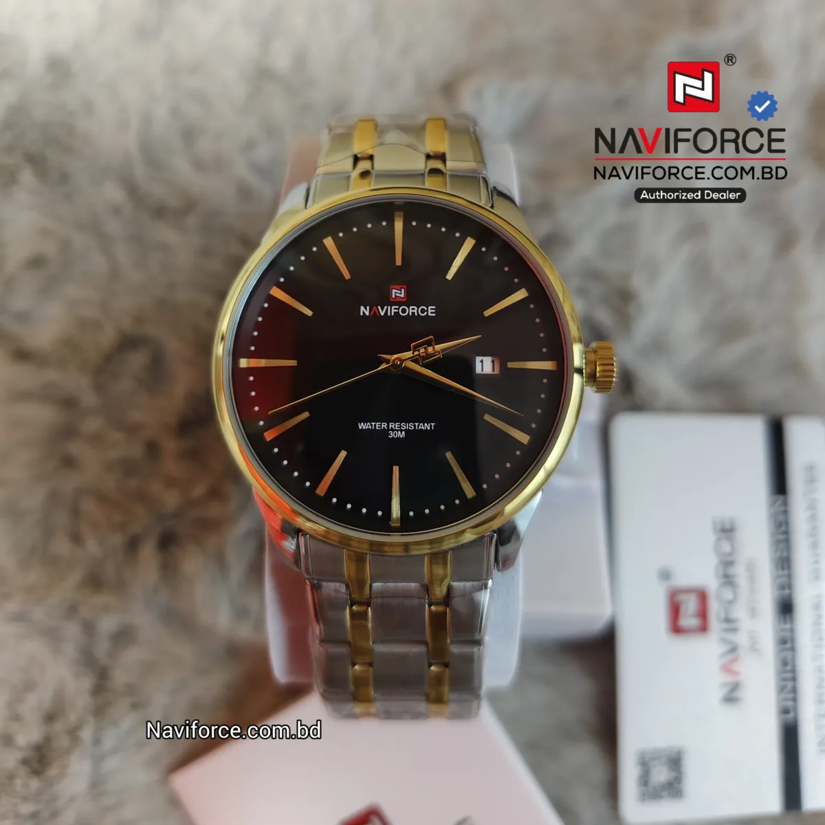 Naviforce 9230 CH - Sliver Gold Black For Men - Image 5