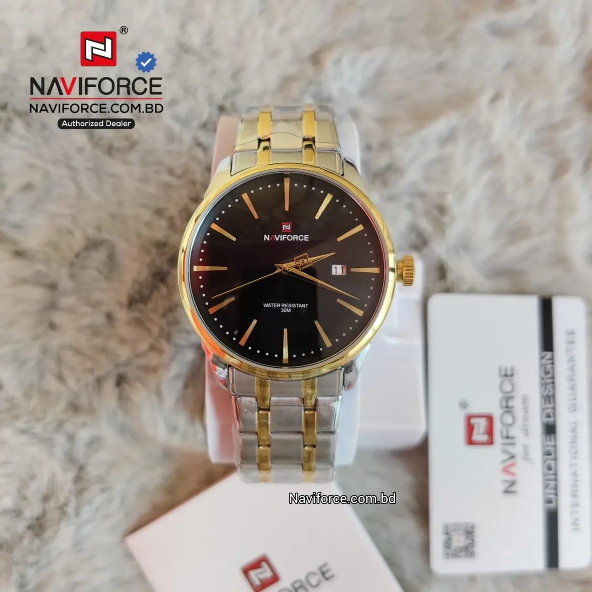 Naviforce 9230 CH - Sliver Gold Black For Men - Image 7
