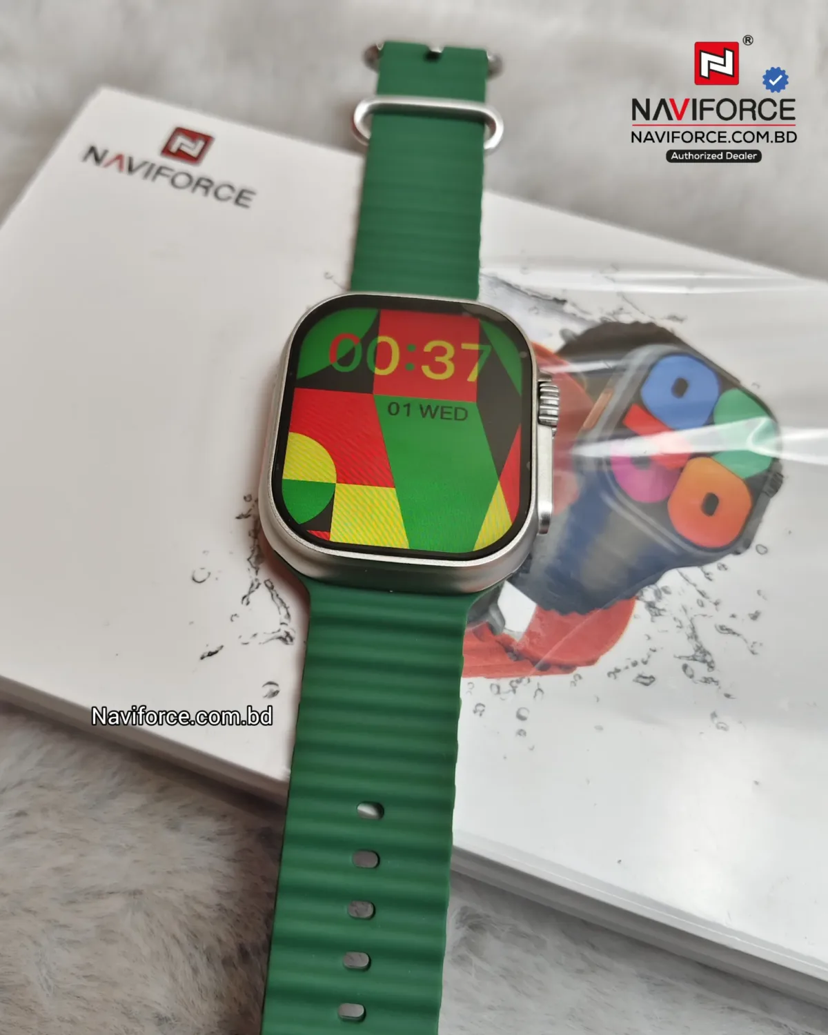 Naviforce NT13 Smart Watch - Silver Green - Image 2