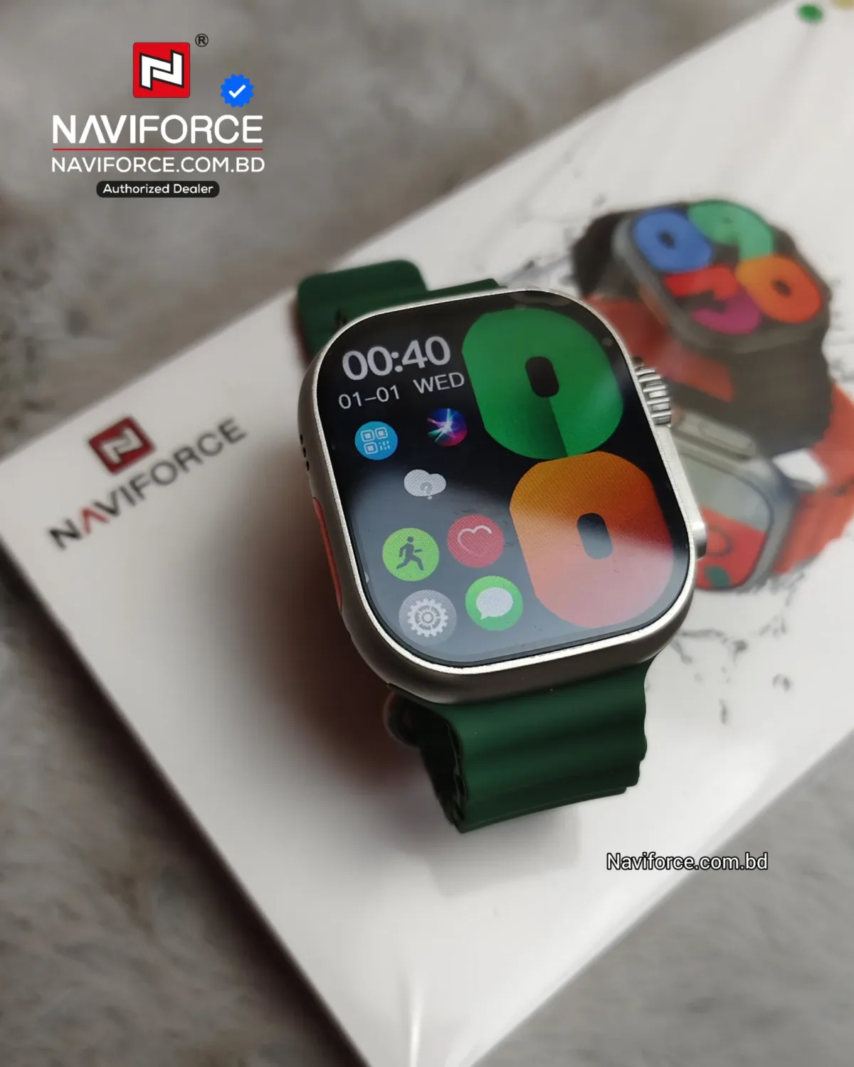 Naviforce NT13 Smart Watch - Silver Green - Image 4