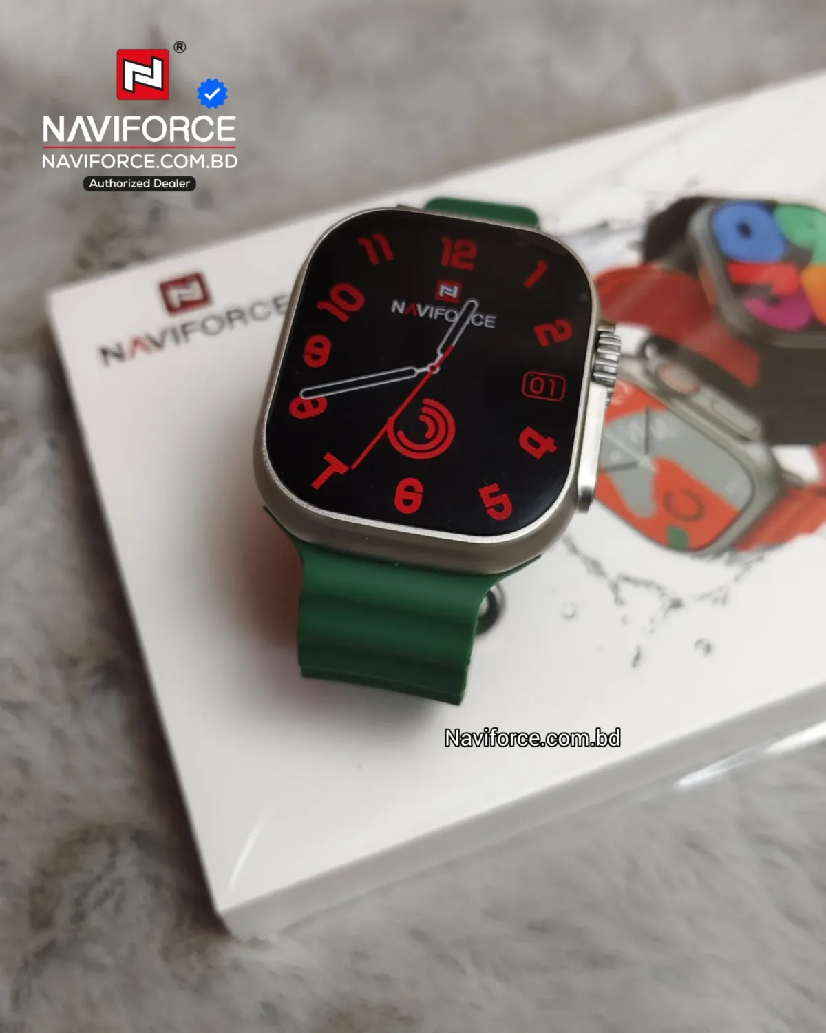Naviforce NT13 Smart Watch - Silver Green - Image 3