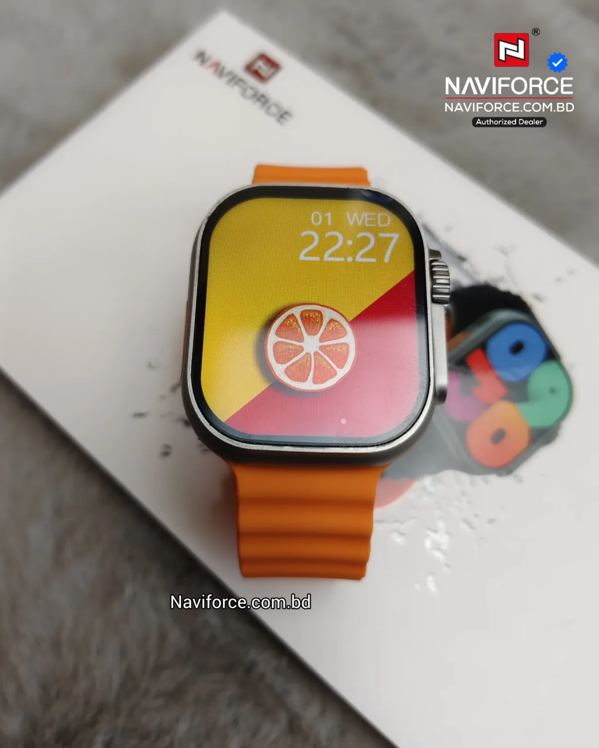 Naviforce NT13 Smart Watch - Silver Orange - Image 2