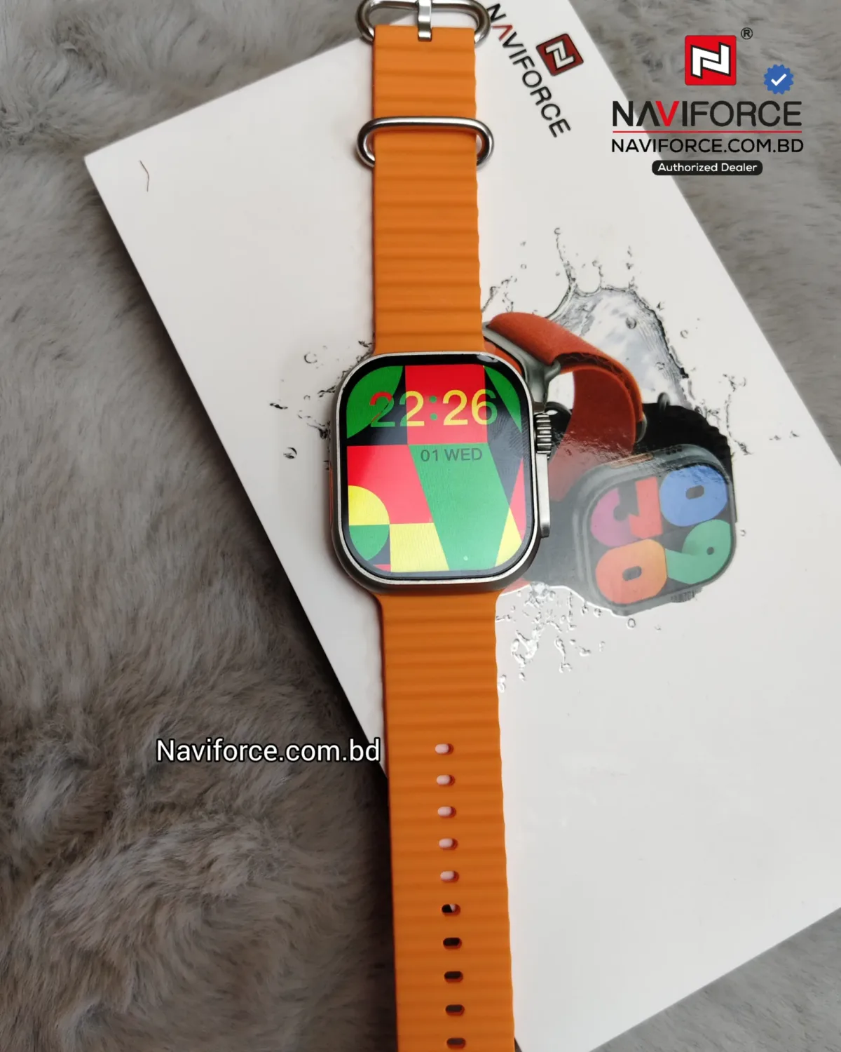 Naviforce NT13 Smart Watch - Silver Orange - Image 3