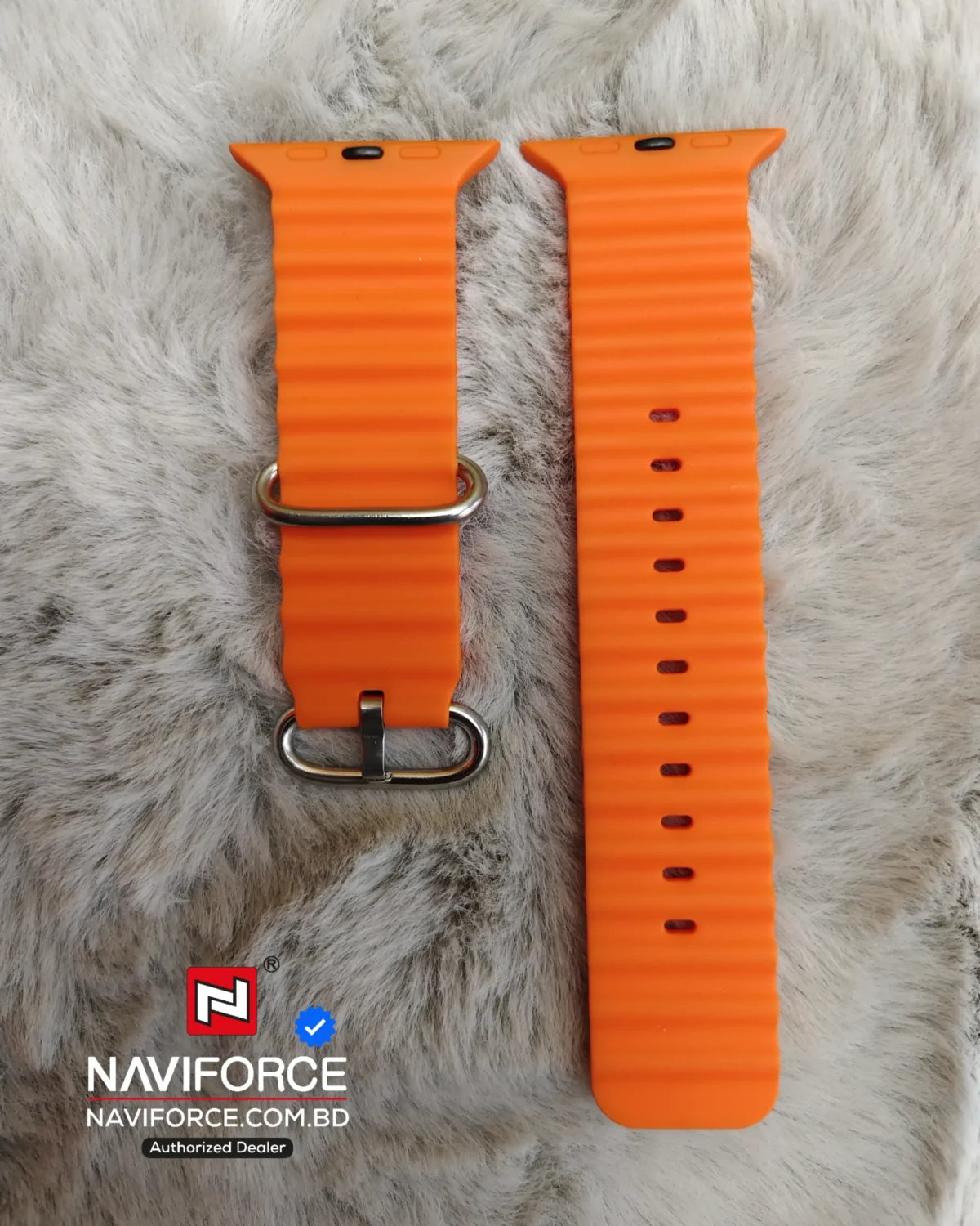 Silicone Strap For Smart Watch - Orange - Image 2