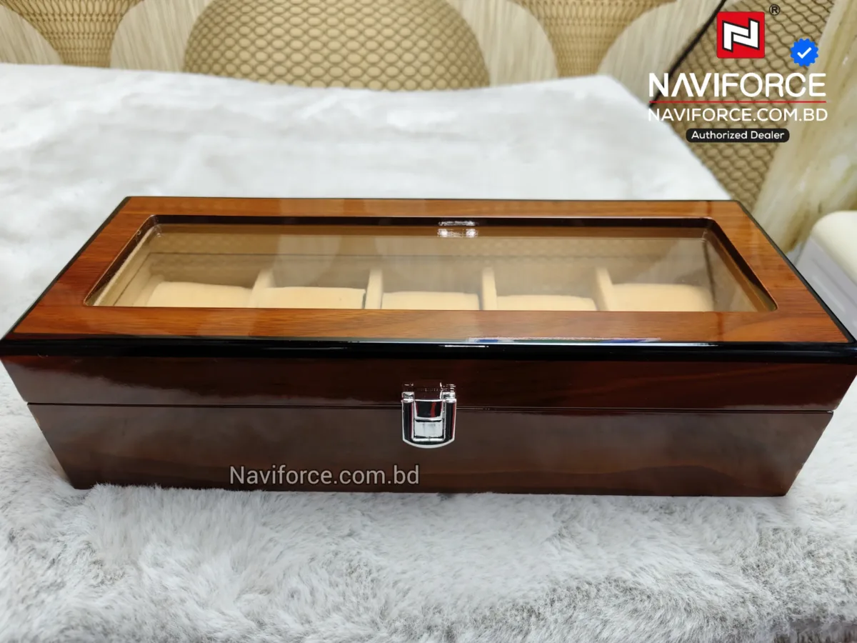Brown Lacquered Wooden case - 5 Slots - Image 3