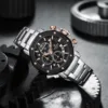Naviforce 8065 CH - Silver Rose Black For Men - Image 5