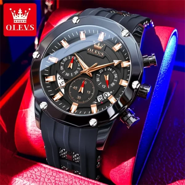 Olevs 9991 For Men -  Black - Image 3