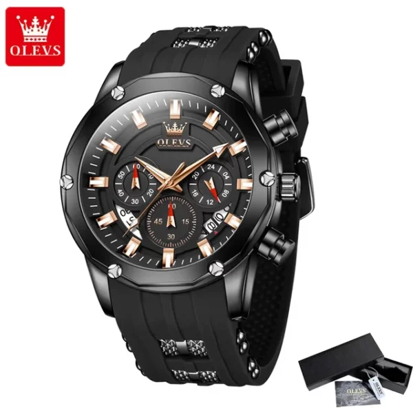 Olevs 9991 For Men -  Black - Image 5