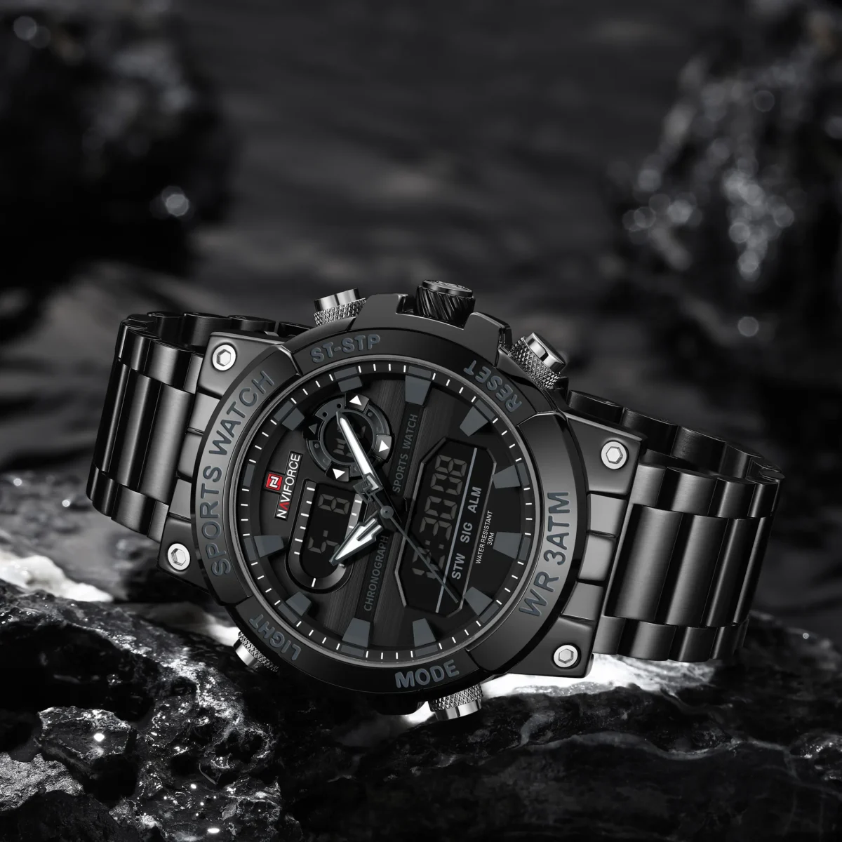 Naviforce 9237 CH - Black Gray - Image 4