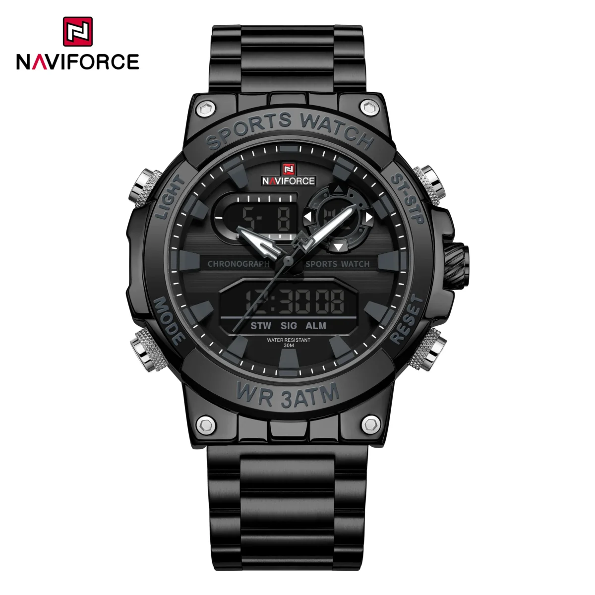 Naviforce 9237 CH - Black Gray - Image 3