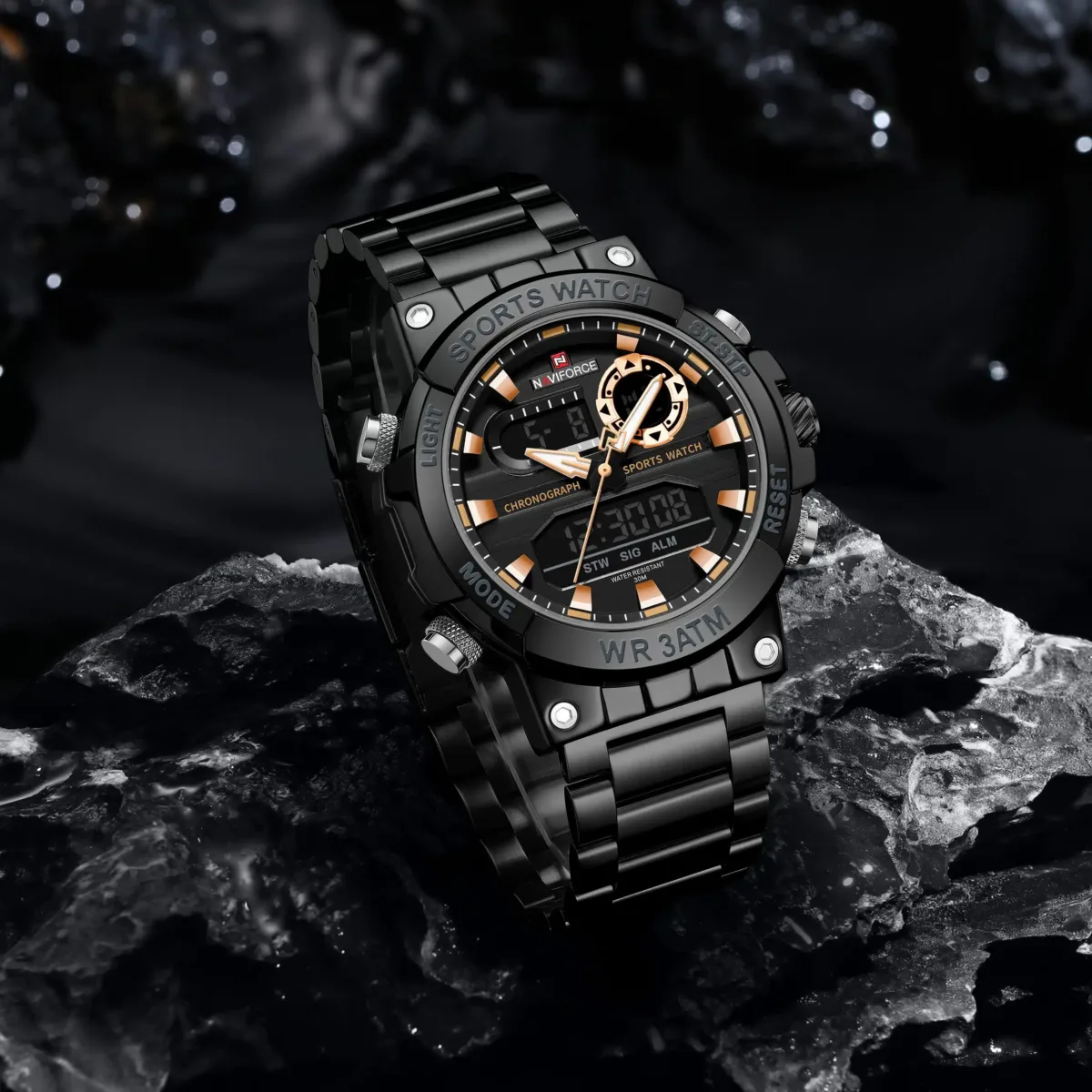 Naviforce 9237 CH - Black Rose - Image 2