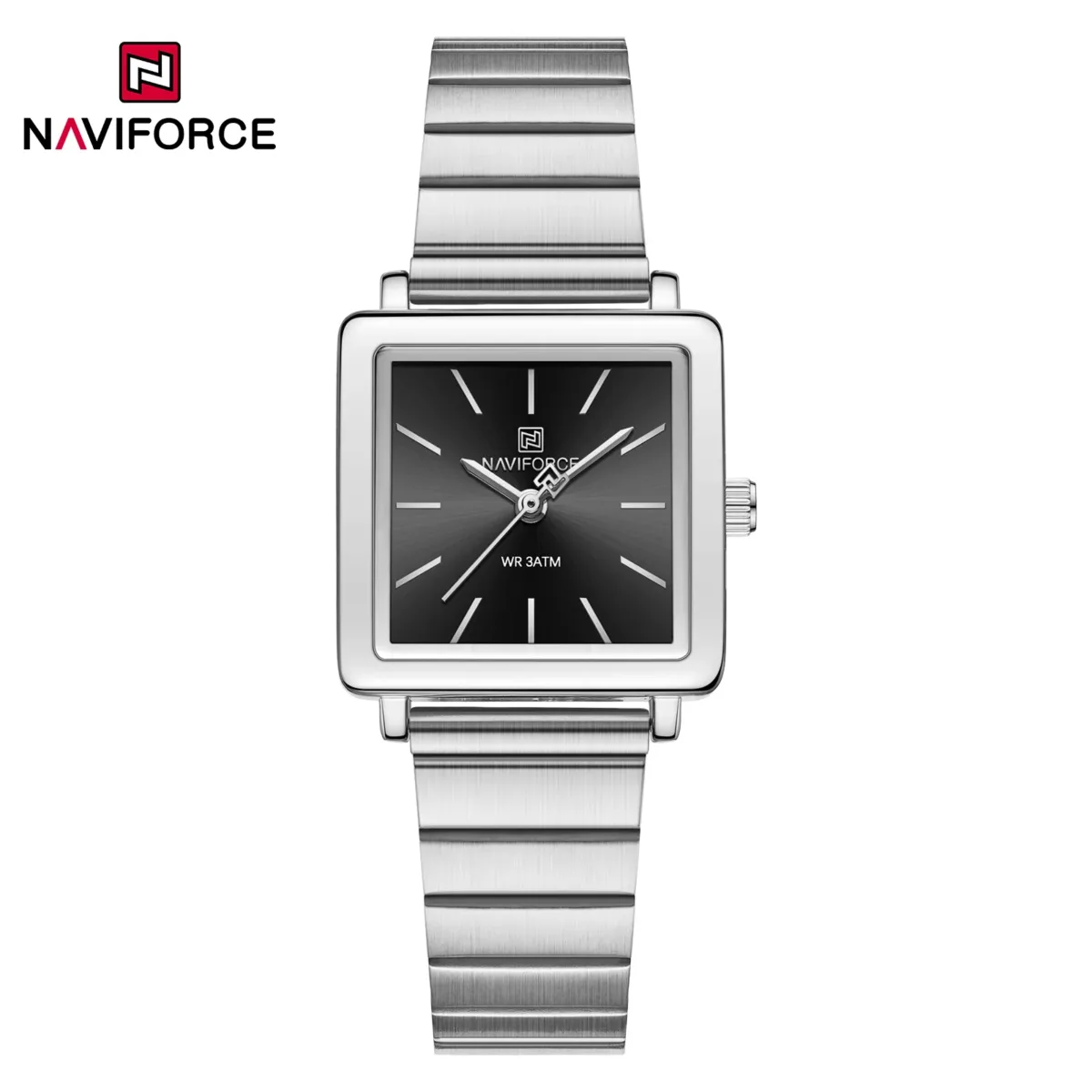 Naviforce 5048 - Silver Black For Women - Image 2