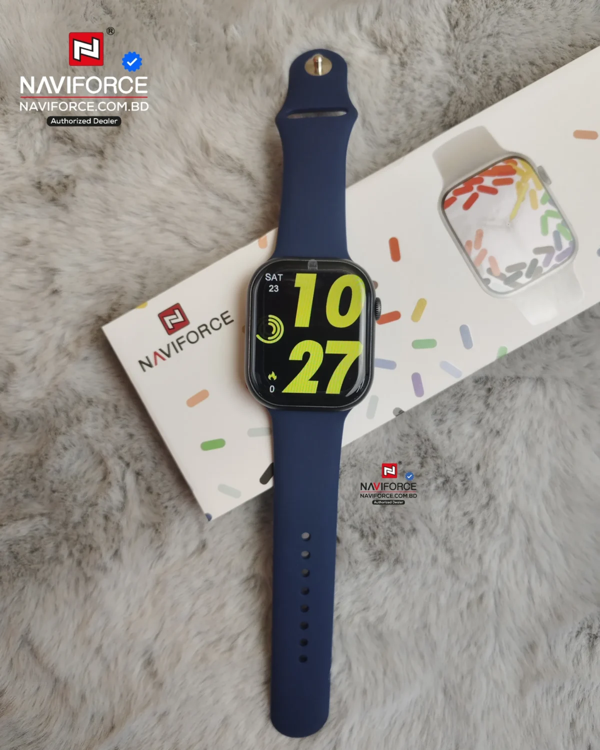 Naviforce NT14 Smart Watch - Black Blue - Image 1