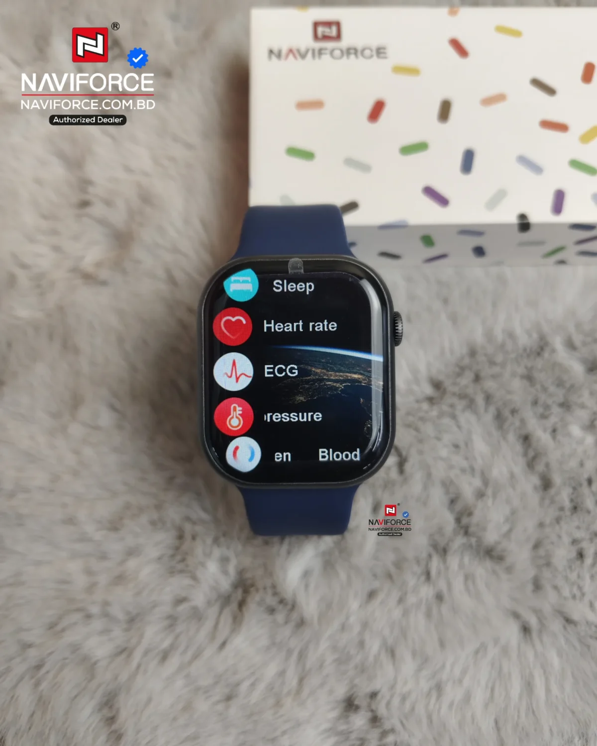 Naviforce NT14 Smart Watch - Black Blue - Image 4