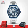 Naviforce 8051 CH - Silver Blue - Image 2