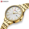Curren 9099 For Women - Gold White - Image 3