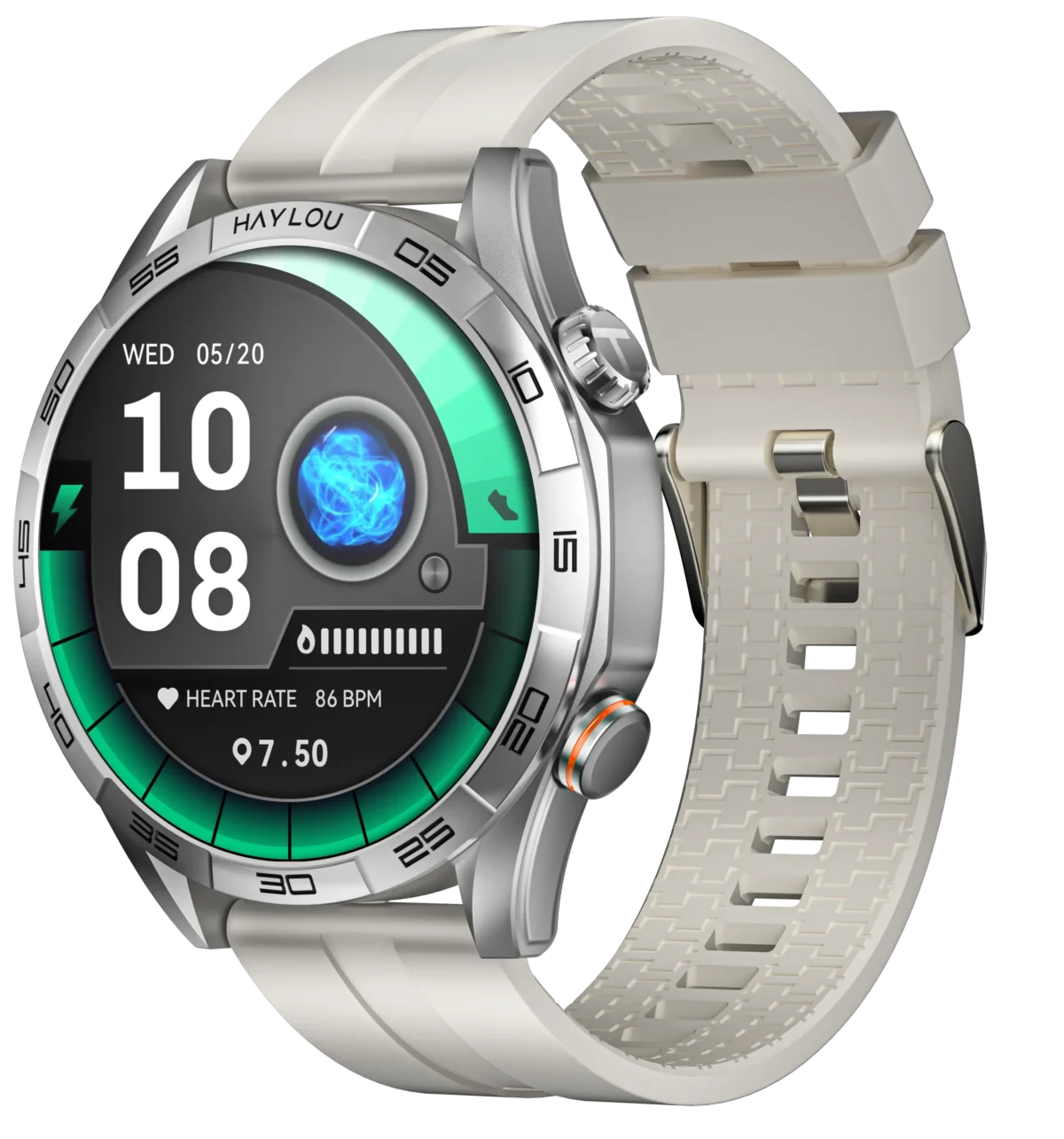 Haylou Solar 5 AMOLED Smart Watch - Silver (Dual Strap) - Image 3