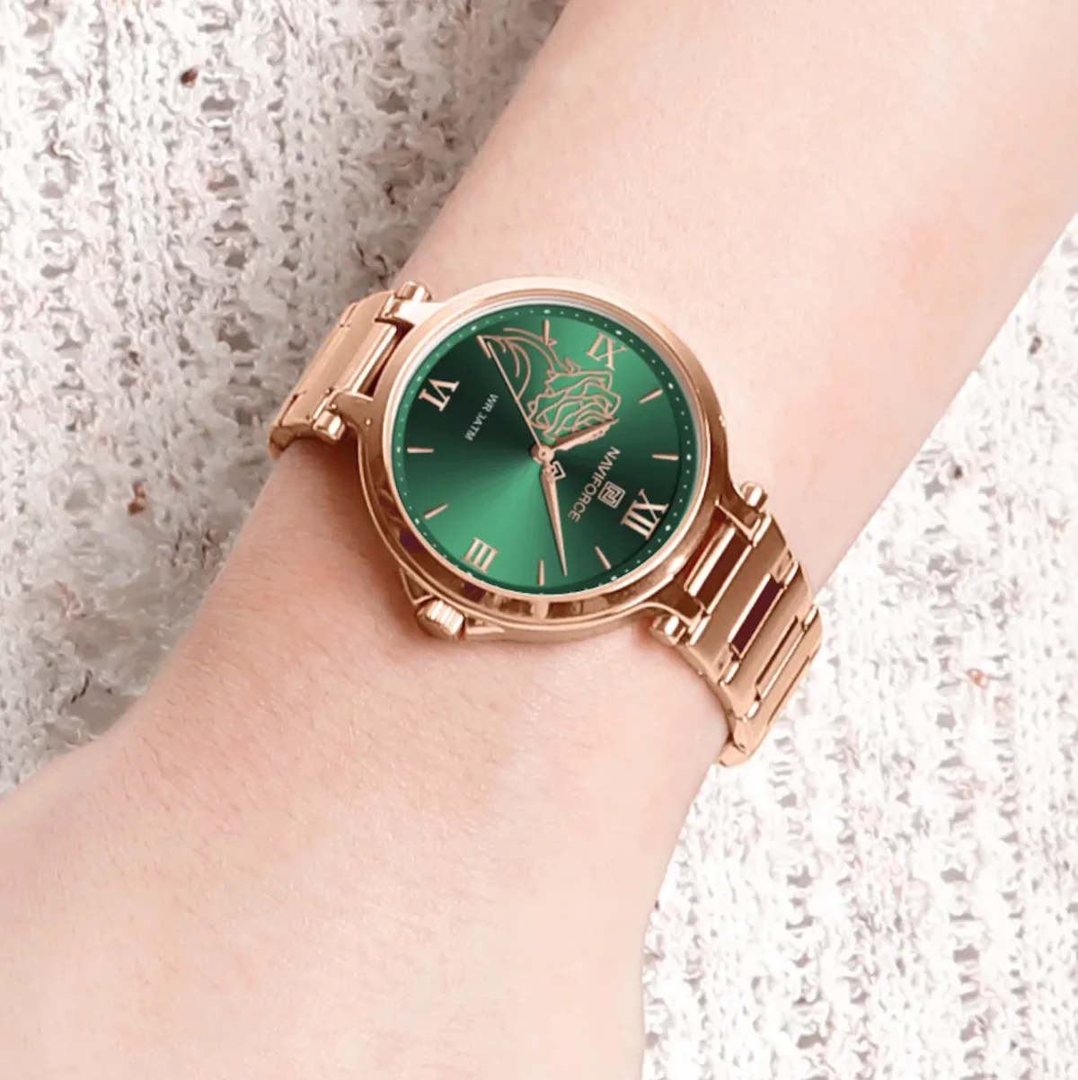 Naviforce 5060 For Women - Rose Green - Image 4