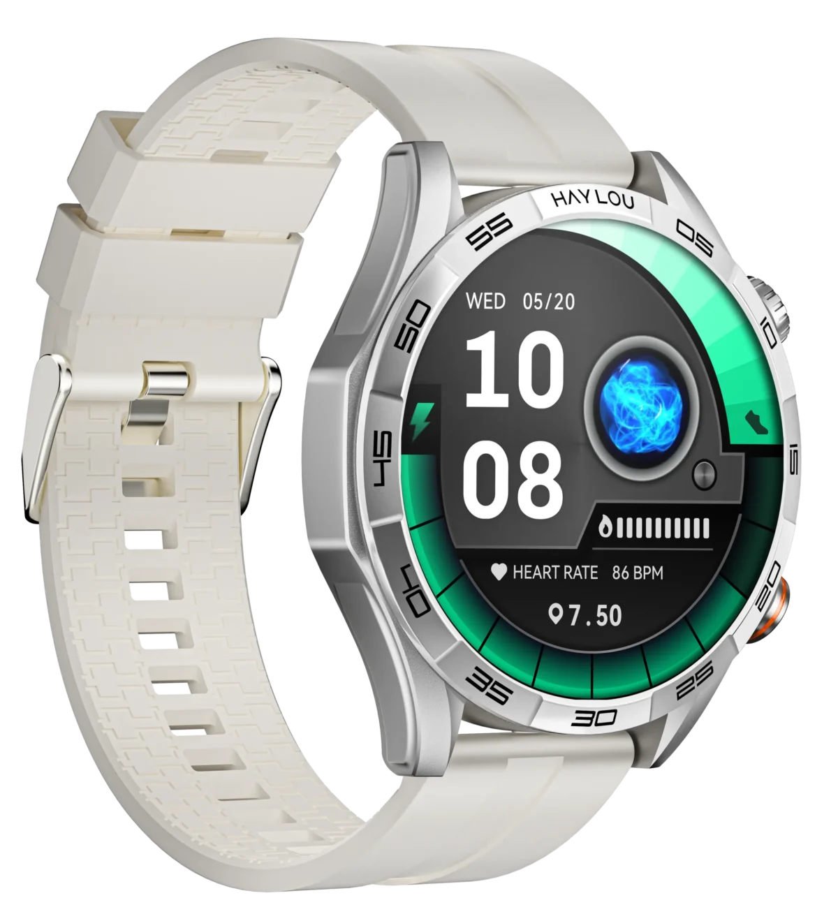 Haylou Solar 5 AMOLED Smart Watch - Silver (Dual Strap) - Image 4