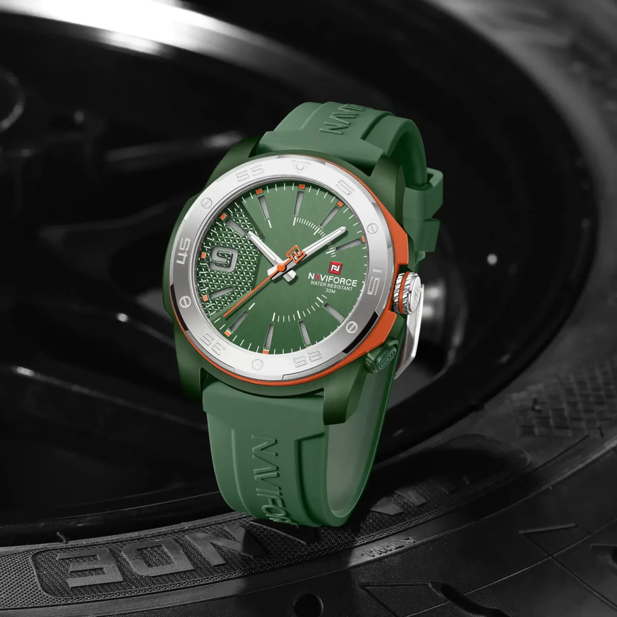 Naviforce 7112T For Man - Silver Green - Image 2