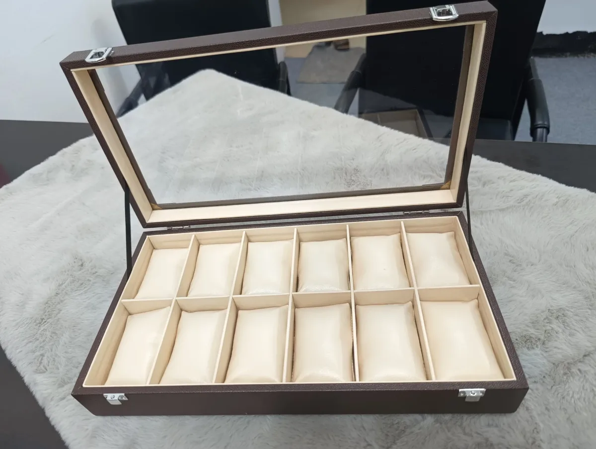 Watch Display Case Box - 12 Slots (Coffee) - Image 4