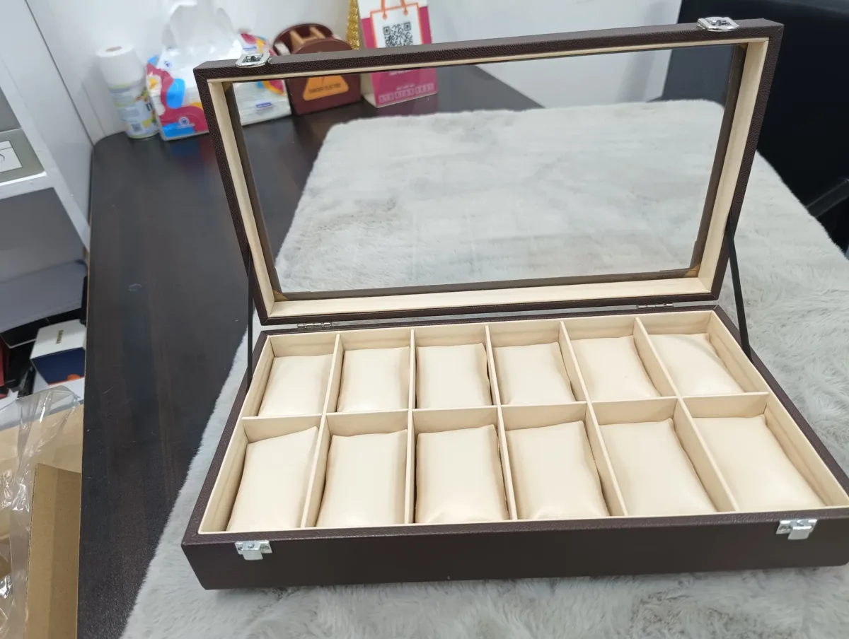 Watch Display Case Box - 12 Slots (Coffee) - Image 2