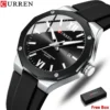 Curren 8465 For Men - Silver Black - Image 2
