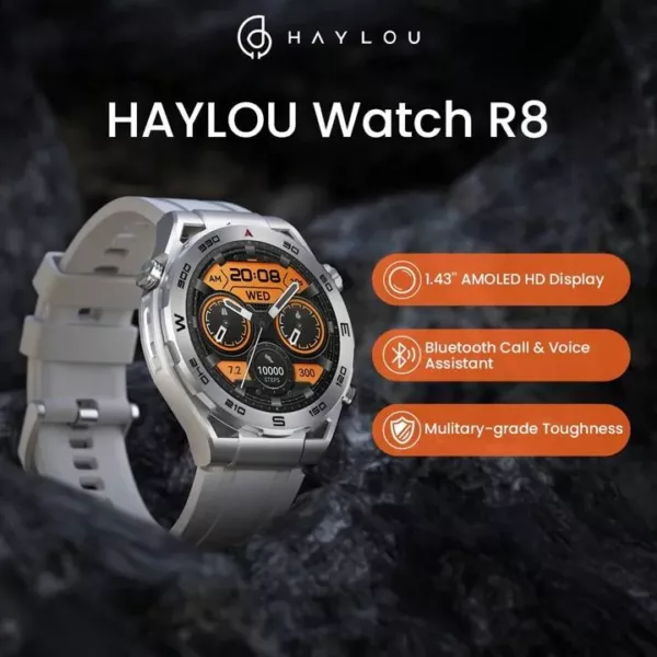 Haylou Watch R8 Smartwatch - Silver - Image 3