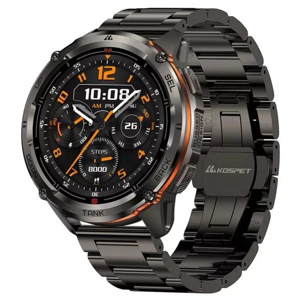 KOSPET TANK T3 ULTRA 2 Smartwatch with GPS - Black (Special Edition Dual Strap) - Image 1