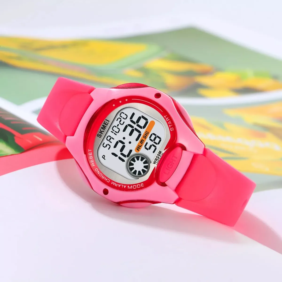 Skmei 2129 Kids Watch 50M Waterproof - Pink - Image 2