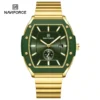 Naviforce 8068 For Men - Gold Green