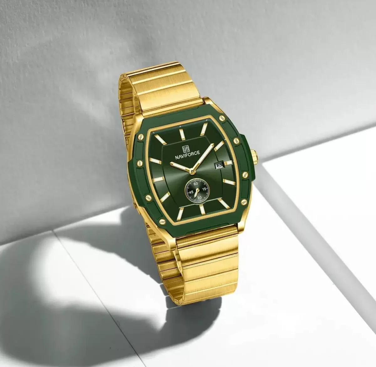 Naviforce 8068 For Men - Gold Green - Image 2
